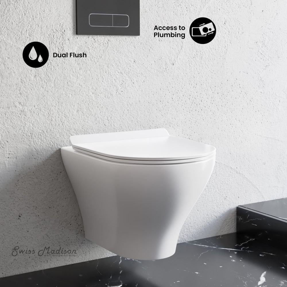 Swiss Madison Monaco Wall-Hung Round Toilet Bowl