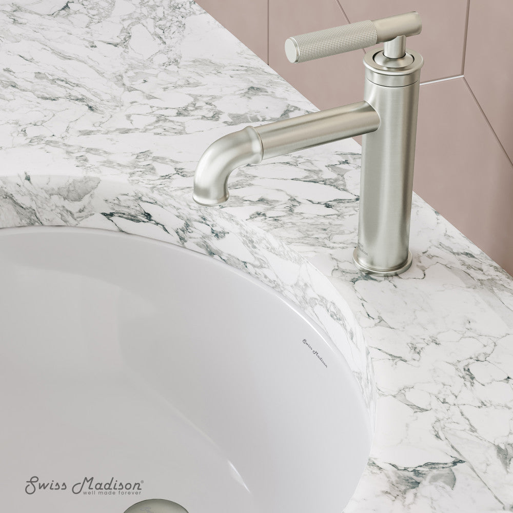 Swiss Madison Avallon Single Hole, Single-Handle Sleek, Bathroom Faucet in Brushed Nickel