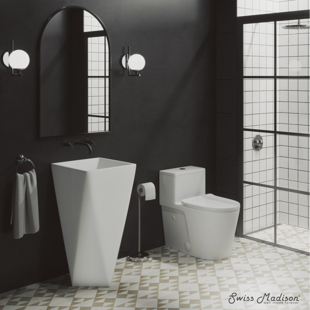 Swiss Madison Brusque One-Piece Pedestal Sink