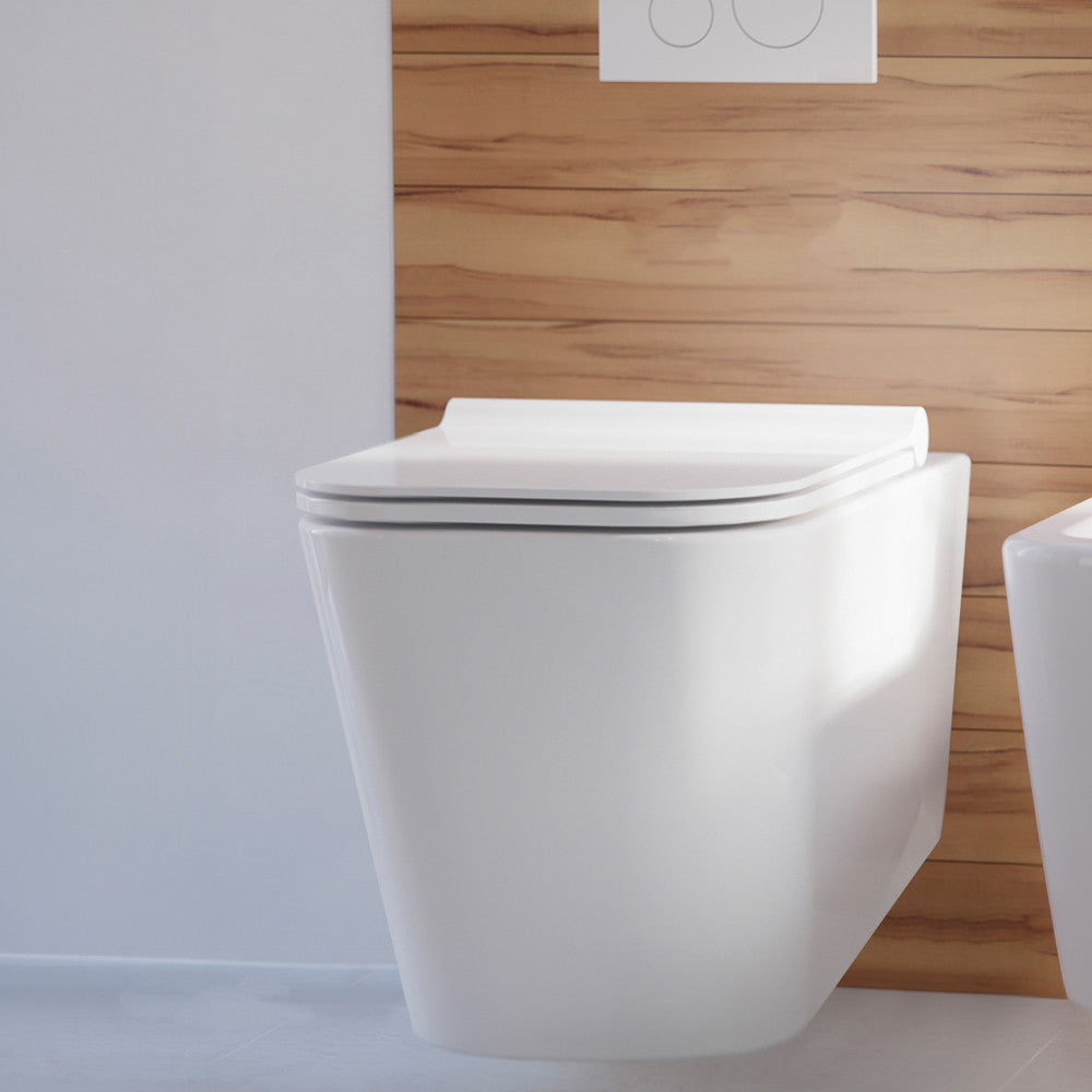 Swiss Madison Concorde Wall-Hung Square Toilet Bowl