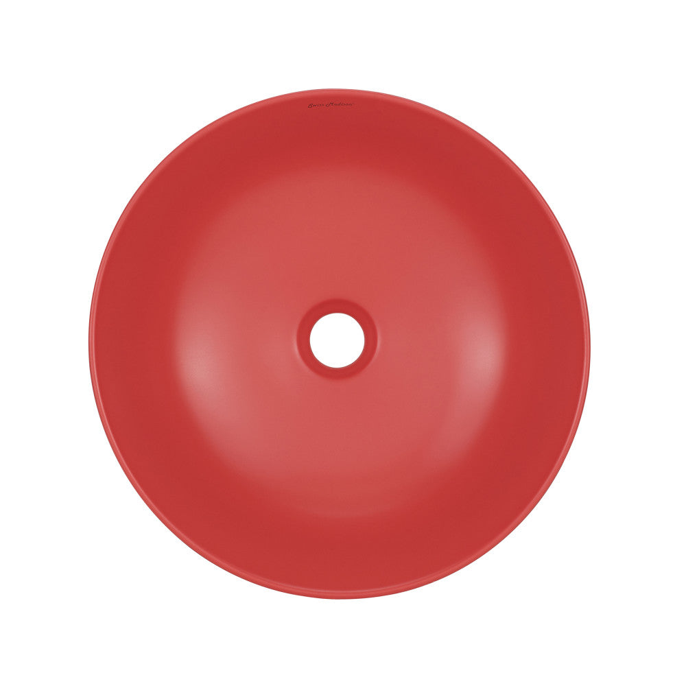 Swiss Madison Classe 16 Ceramic Sink in Matte Red