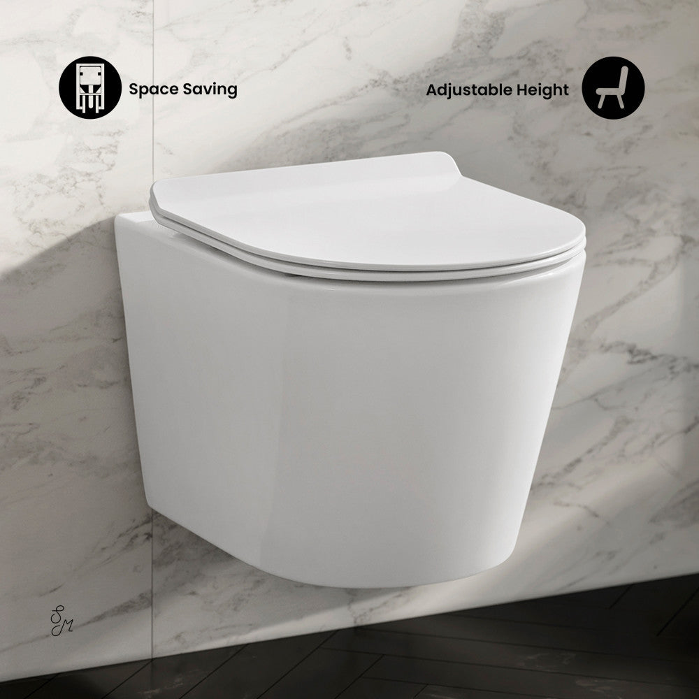 Swiss Madison Calice Wall-Hung Round Toilet Bowl