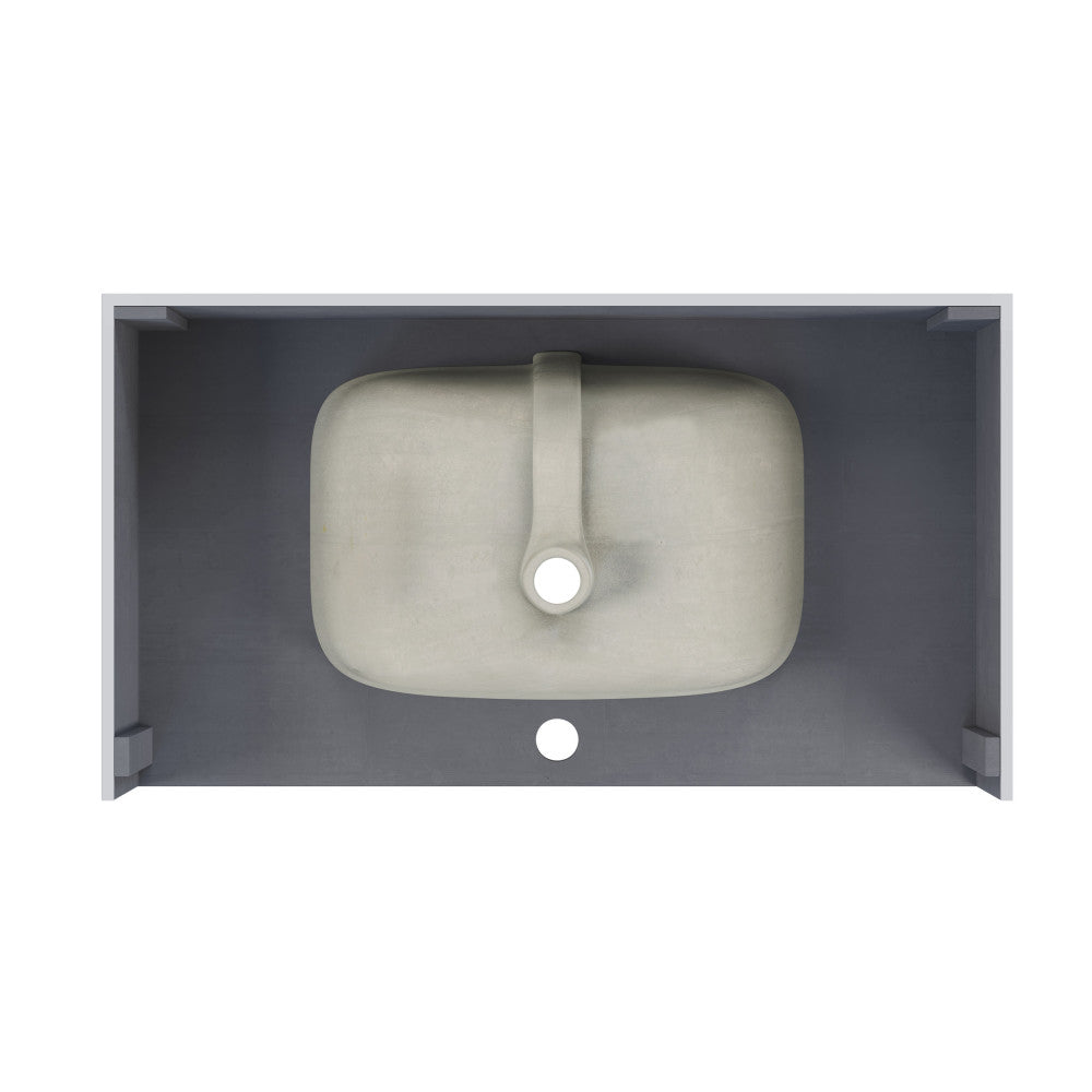 Swiss Madison Avancer 36'' Wall Mount Sink In Black Marquina