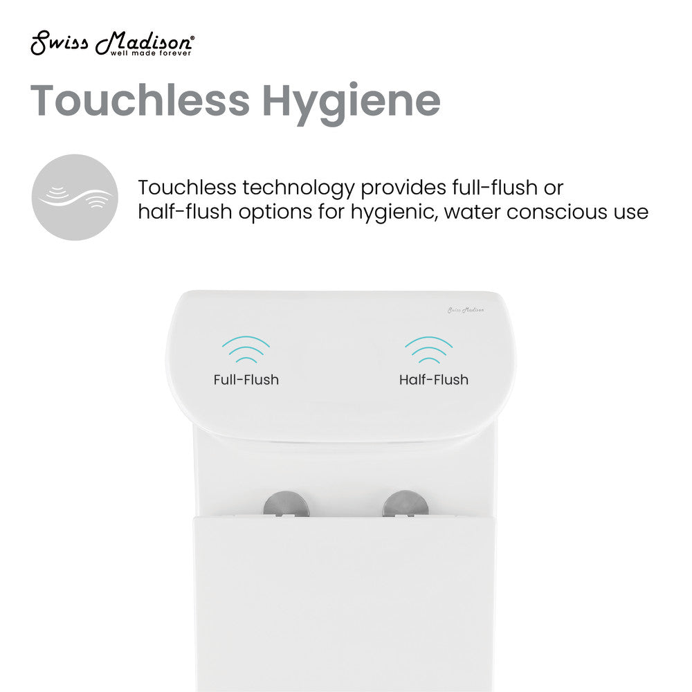 Swiss Madison Monaco One-Piece Elongated Toilet Dual-Flush 1.1/1.6 gpf, Touchless