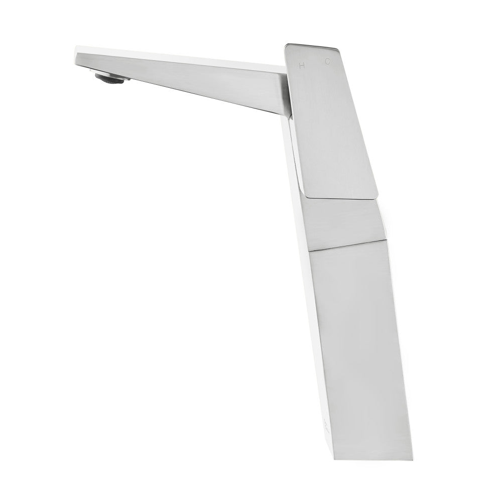Swiss Madison Carre Single Hole, Single-Handle, High Arc Bathroom Faucet in Chrome