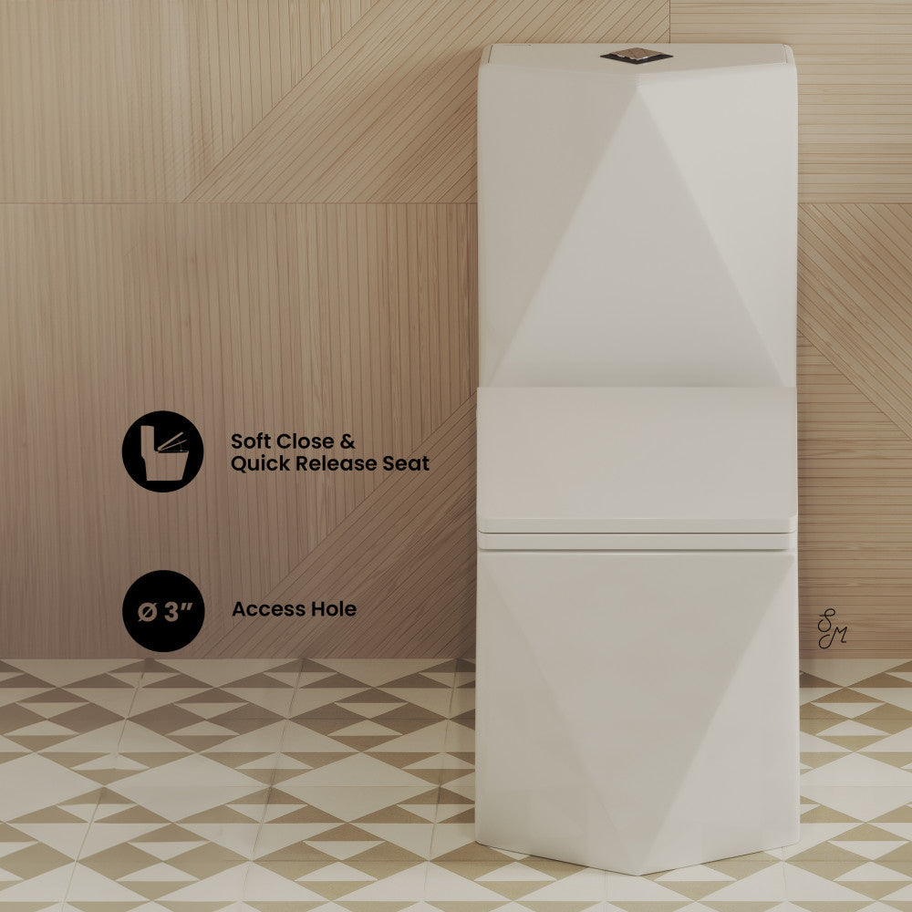 Swiss Madison Brusque One-Piece Square Toilet Dual-Flush 1.1/1.6 gpf