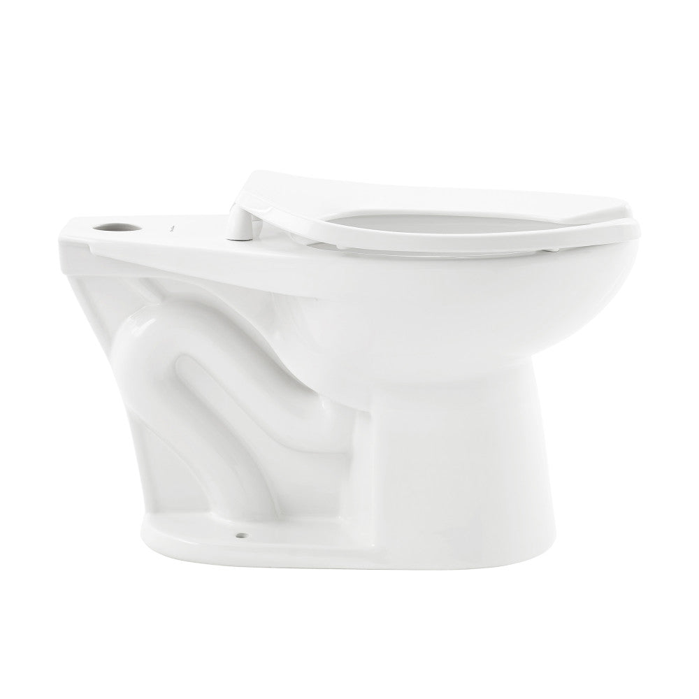 Swiss Madison Sirene Floor-Mounted Commercial Elongated Top Flush Spud Flushometer Toilet Bowl