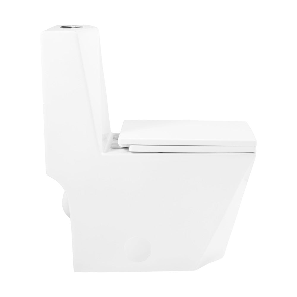 Swiss Madison Brusque One-Piece Square Toilet Dual-Flush 1.1/1.6 gpf