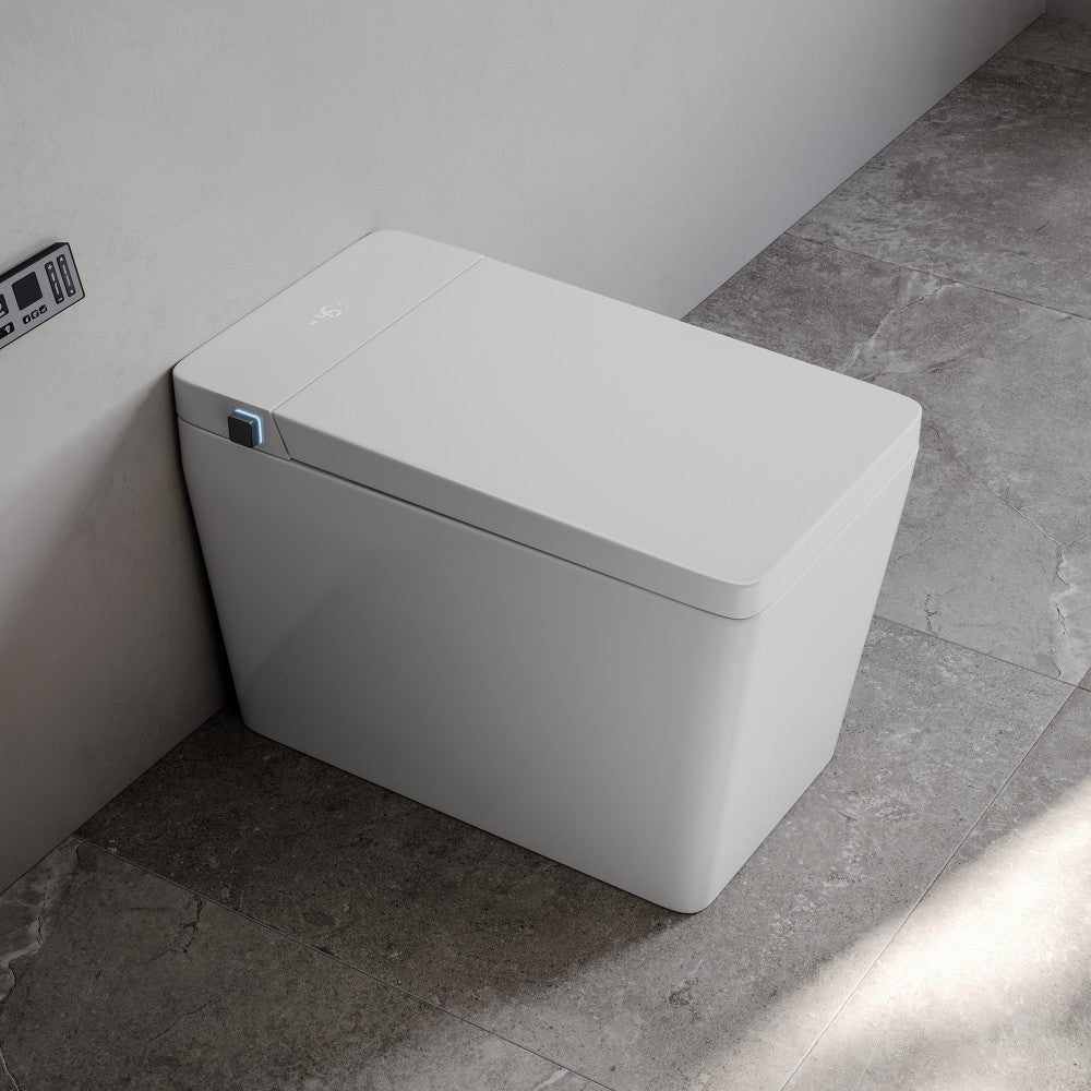 Swiss Madison Concorde Smart One-Piece 1.28 GPF Single Top Flush Toilet in Glossy White