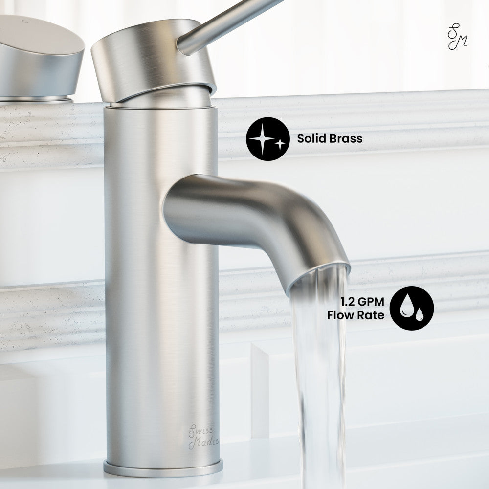 Swiss Madison Ivy Single Hole, Single-Handle, Bathroom Faucet in Brushed Nickel