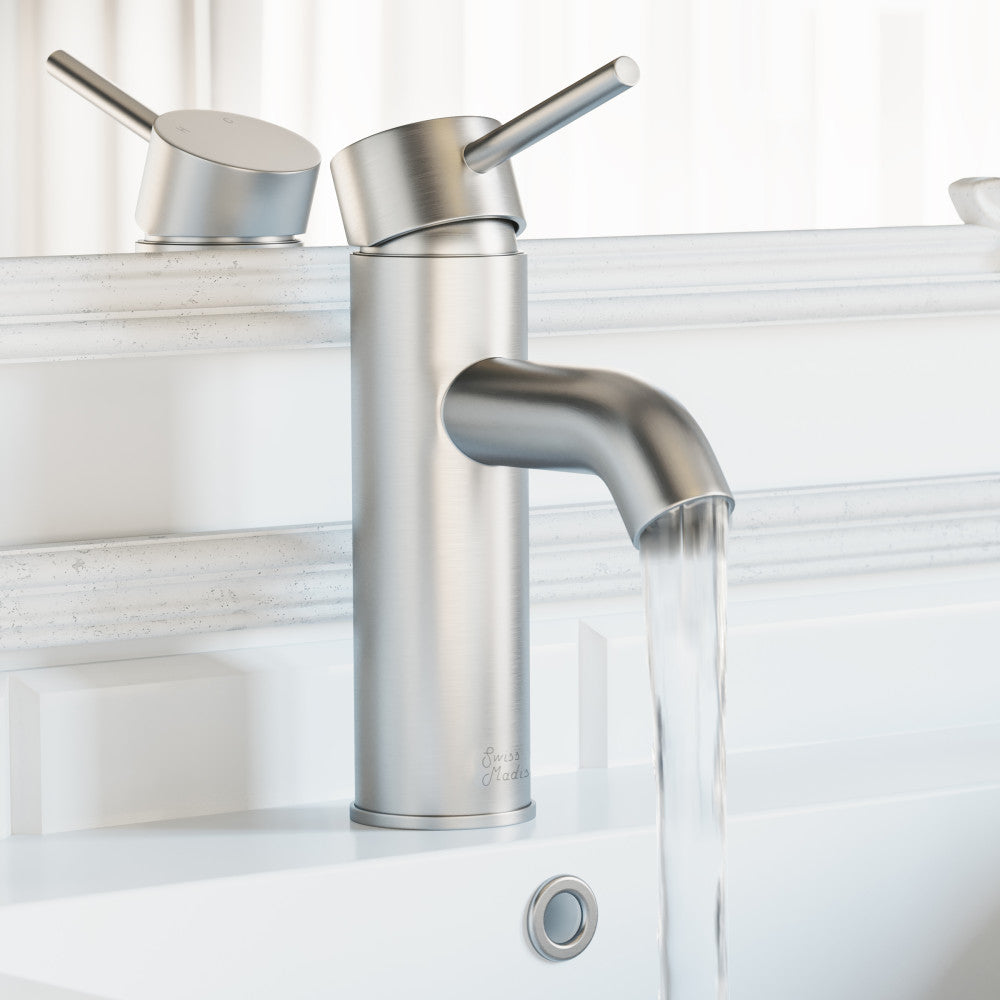 Swiss Madison Ivy Single Hole, Single-Handle, Bathroom Faucet in Brushed Nickel