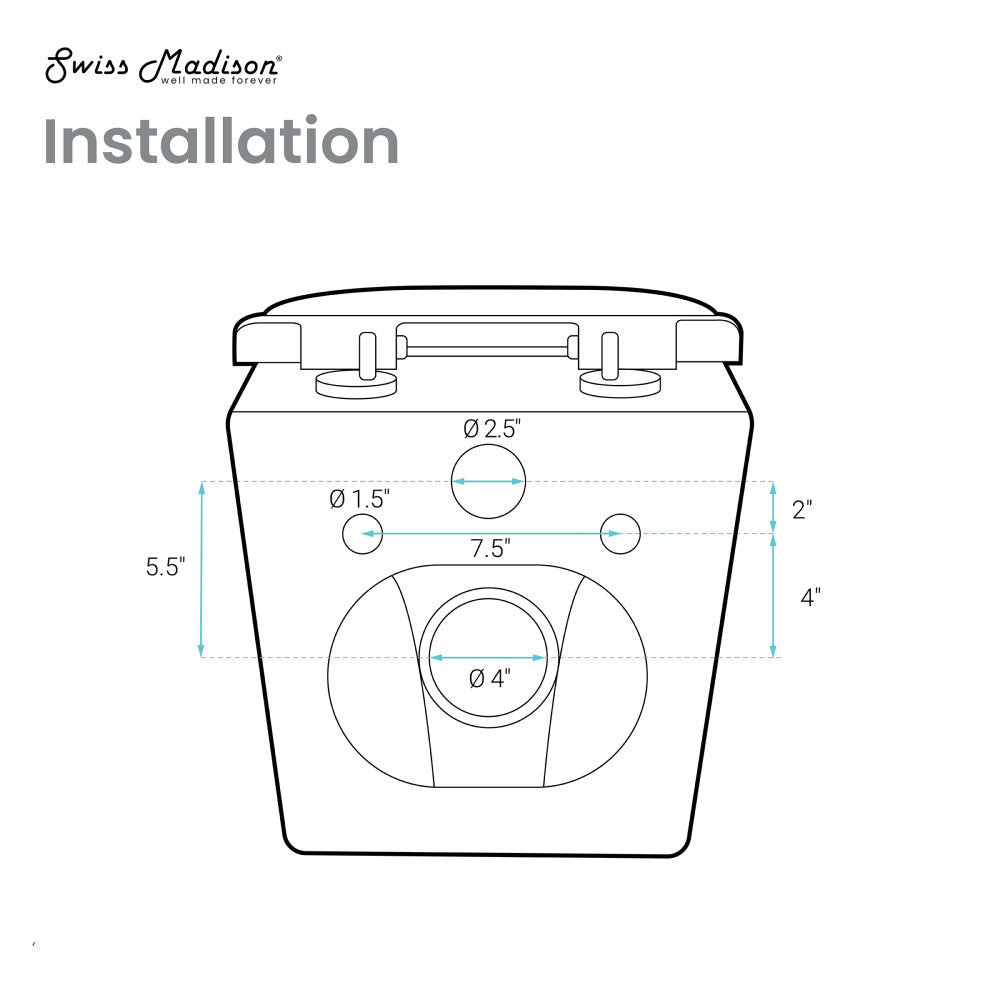 Swiss Madison Calice Wall-Hung Toilet Bundle 0.8/1.6 GPF Dual Flush in Matte Black with Black Flush Plate