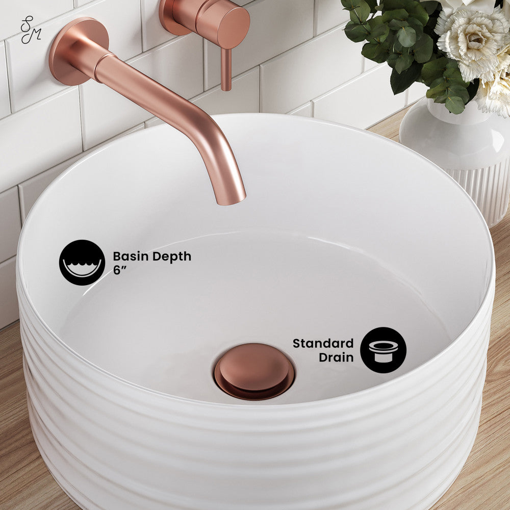 Swiss Madison Adour 16'' Vessels Sink in White
