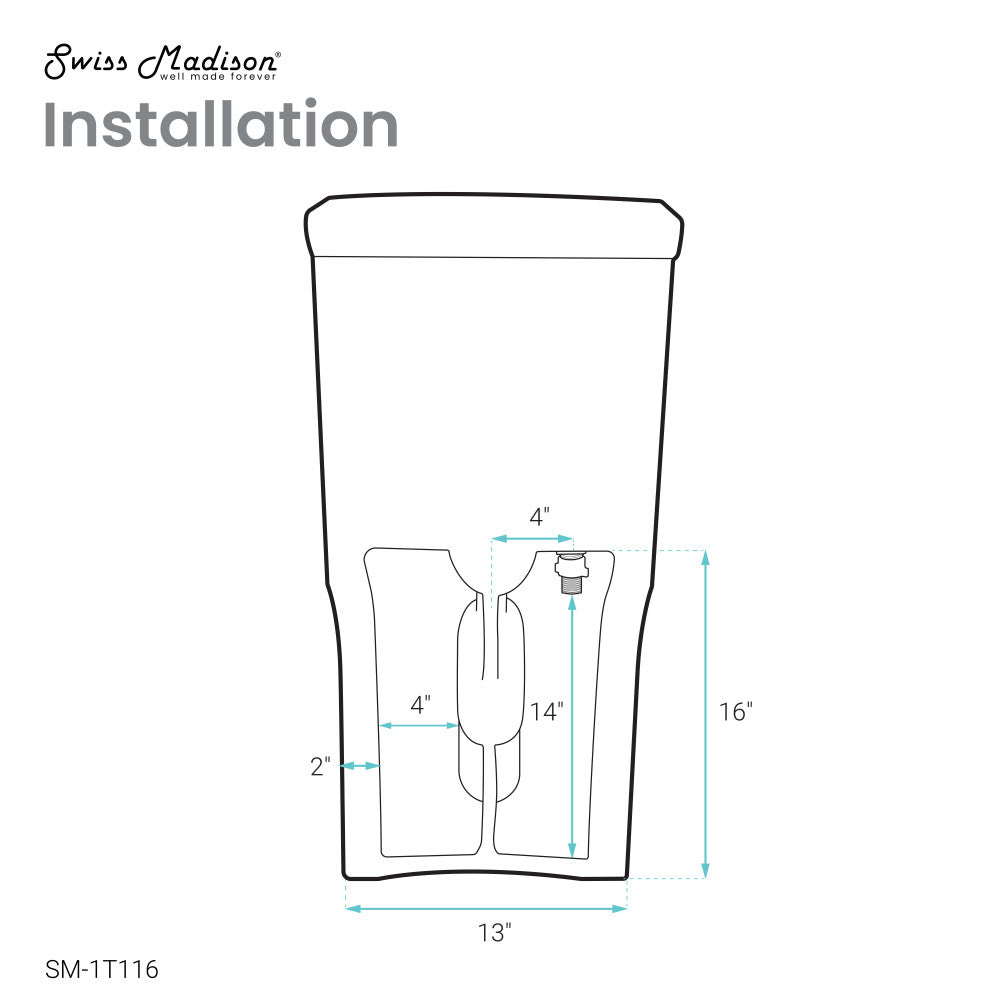 Swiss Madison Classe One-Piece Toilet with Front Flush Handle 1.28 gpf