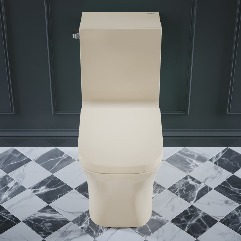 Swiss Madison Concorde One Piece Square Left Side Flush Handle Toilet 1.28 gpf in Bisque