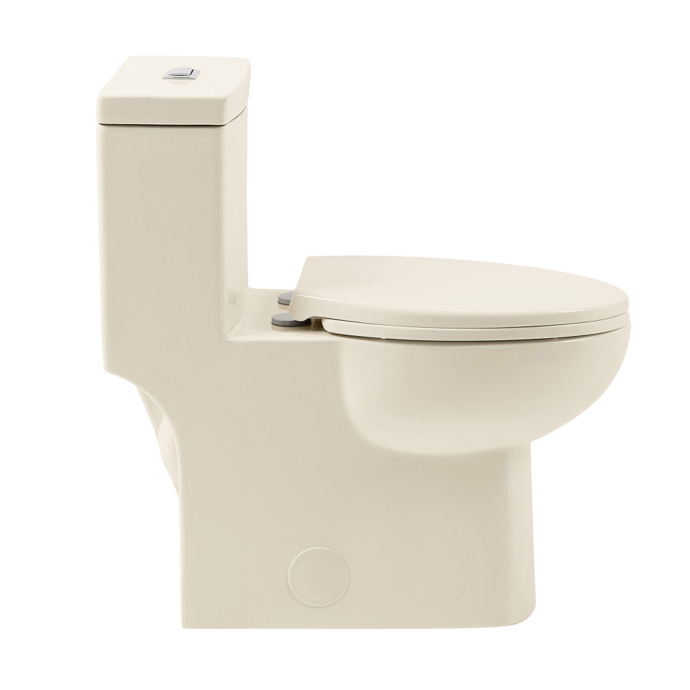 Swiss Madison Classe One-Piece 12" Rough-in 1.1/1.6 GPF Dual Top Flush Elongated Toilet in Glossy Bisque