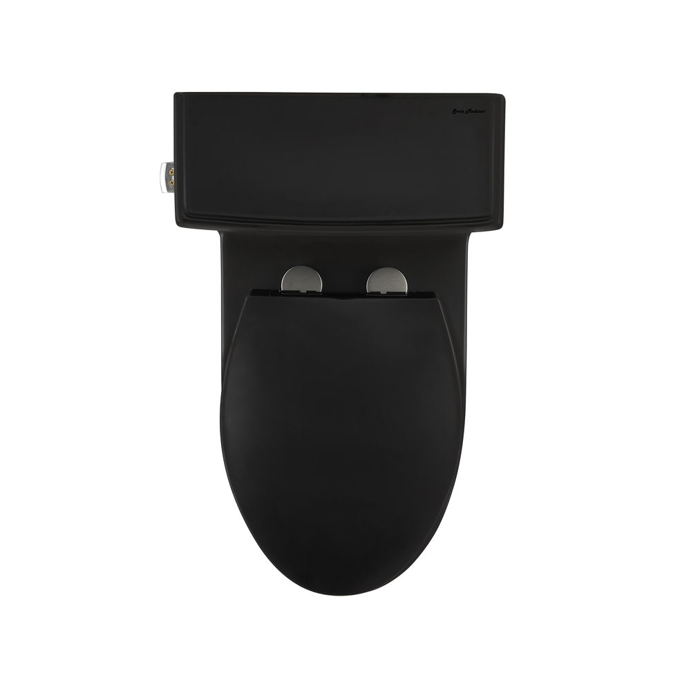 Swiss Madison Voltaire One-Piece Elongated Toilet Left Side Flush Handle 1.28 gpf in Matte Black