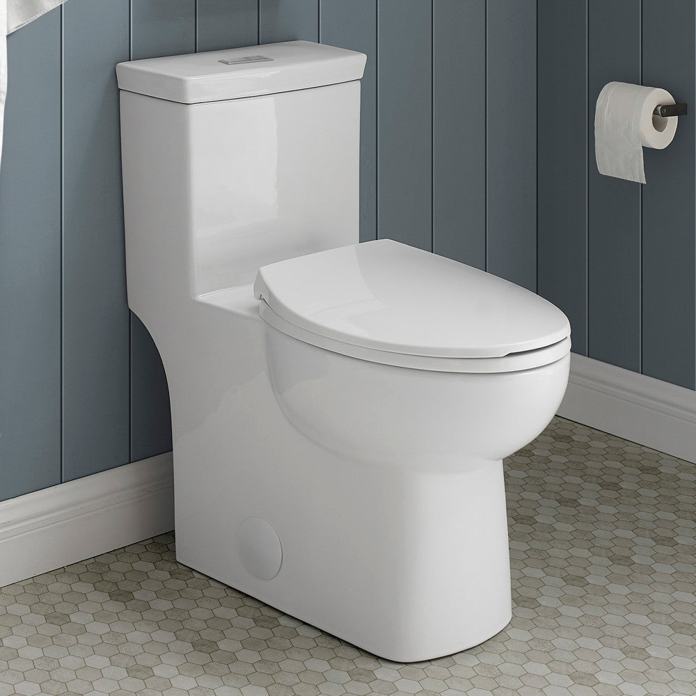 Swiss Madison Classe One-Piece 12" Rough-in 1.1/1.6 GPF Dual Top Flush Elongated Toilet in Glossy White