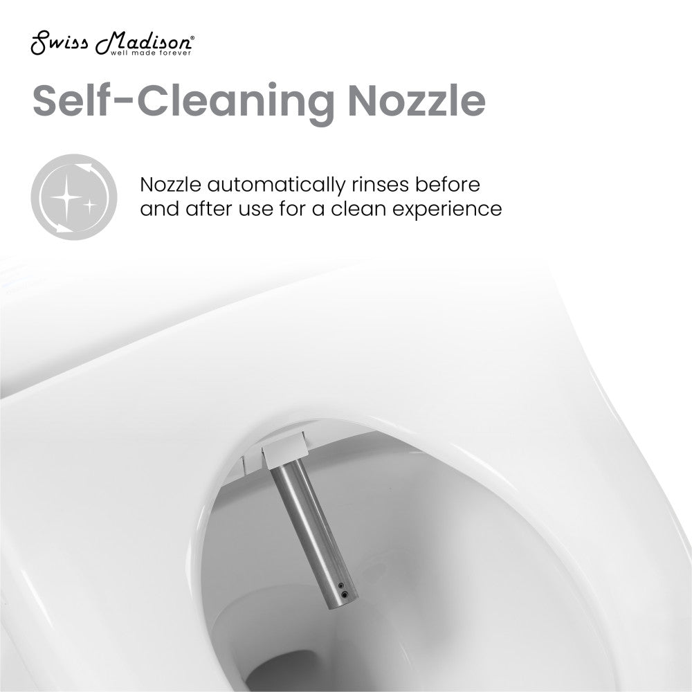 Swiss Madison Virage One-Piece Toilet with Vivante Smart Seat 1.1/1.6 gpf