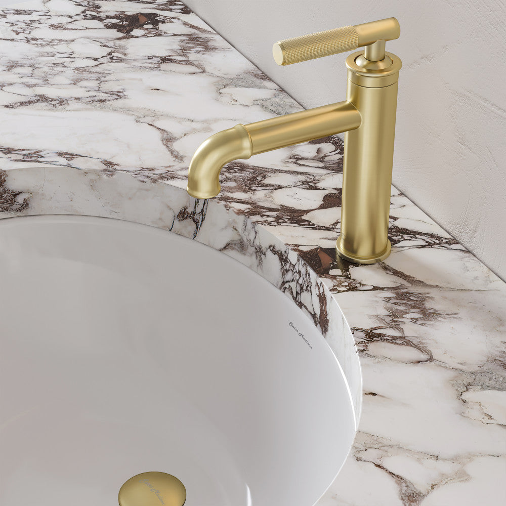 Swiss Madison Avallon Single Hole, Single-Handle Sleek, Bathroom Faucet in Brushed Gold