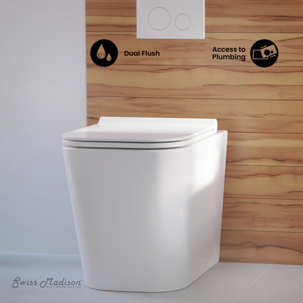Swiss Madison Concorde Back-to-Wall Square Toilet Bowl