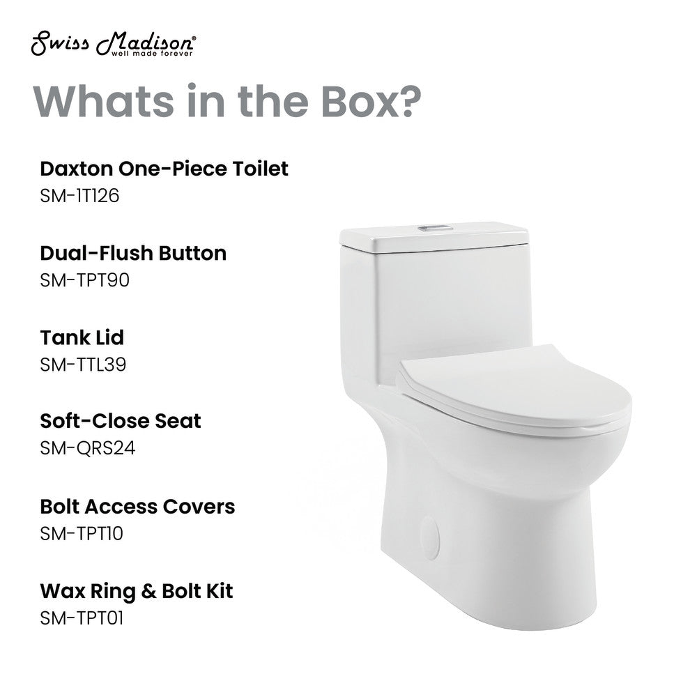Swiss Madison Daxton One-Piece Elongated Dual-Flush Toilet 1.1/1.6 gpf