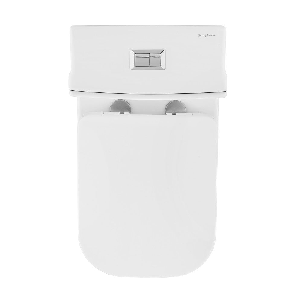 Swiss Madison Concorde One Piece Square Toilet Dual Flush 1.1/1.6 gpf with 10" Rough In