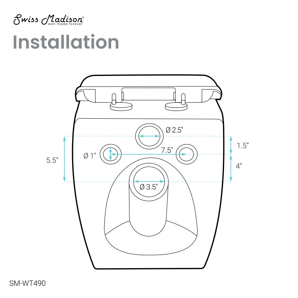 Swiss Madison Classe Wall-Hung Toilet Bowl Only in Glossy White