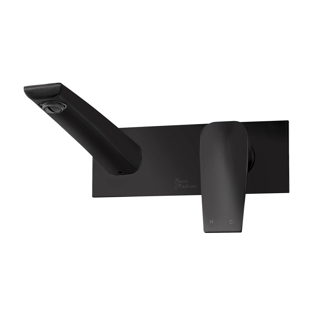 Swiss Madison Monaco Single-Handle, Wall-Mount, Bathroom Faucet in Matte Black