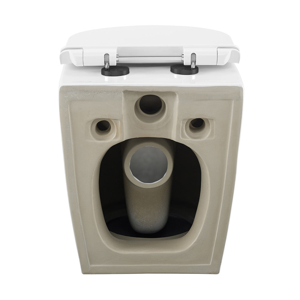 Swiss Madison St. Tropez Wall hung Toilet Bowl, Black Hardware