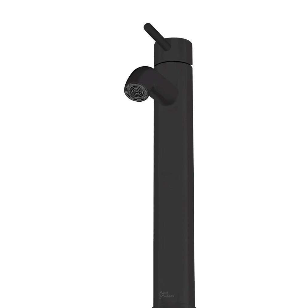 Swiss Madison Ivy Single Hole, Single-Handle, High Arc Bathroom Faucet in Matte Black