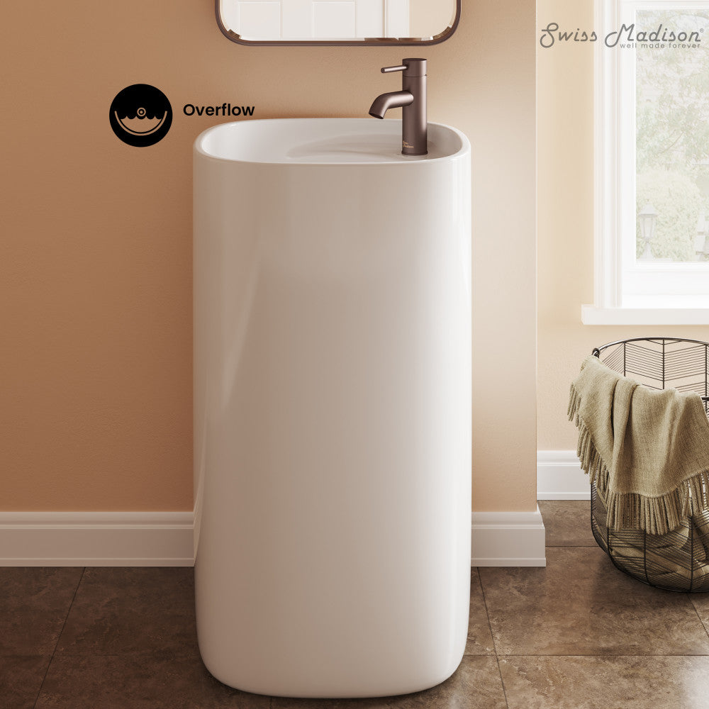 Swiss Madison Ivy One Piece Pedestal Sink