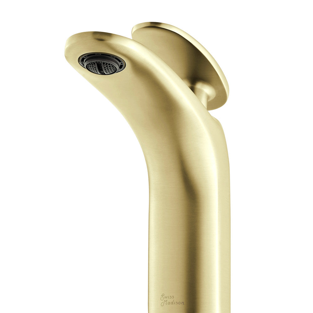 Swiss Madison Sublime Single Hole, Single-Handle, Bathroom Faucet in Brushed Gold