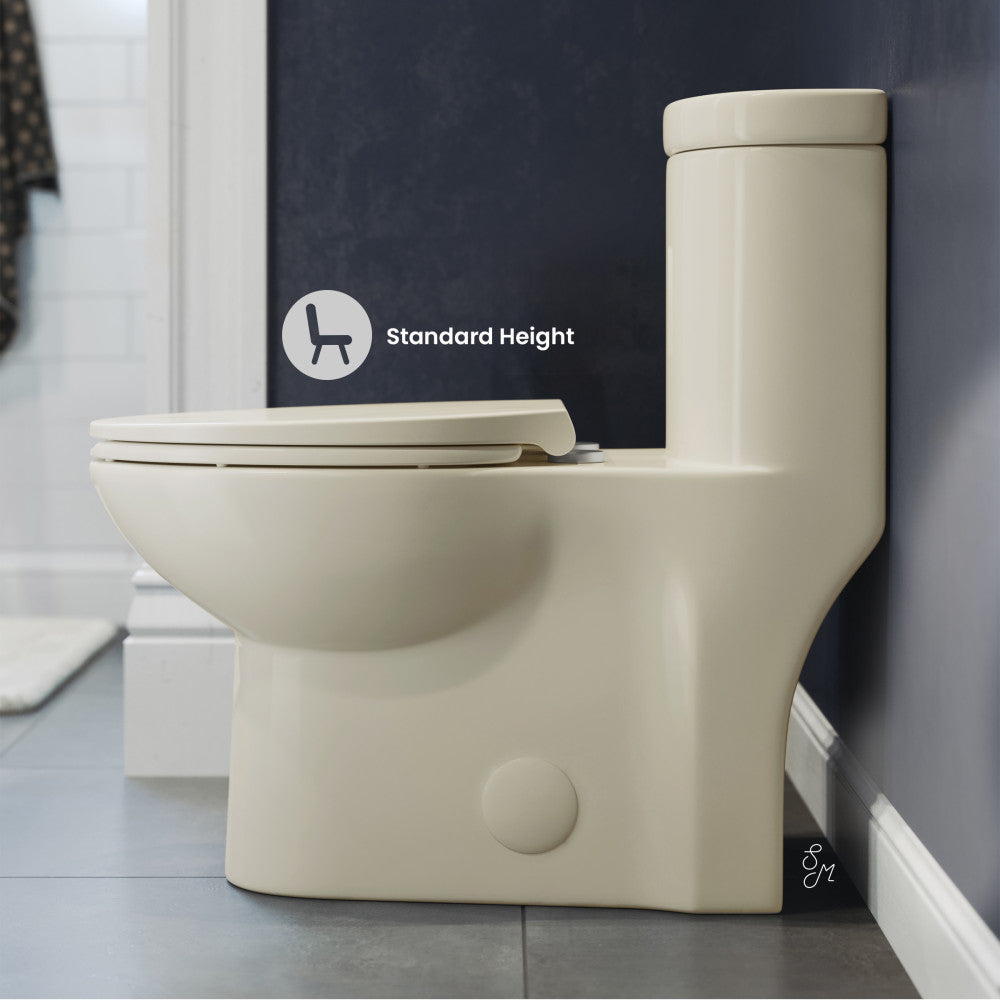 Swiss Madison Sublime One-Piece Elongated Dual-Flush Toilet in Bisque 1.1/1.6 gpf