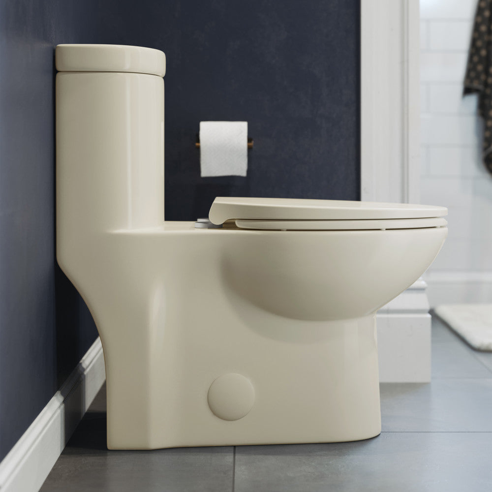 Swiss Madison Sublime One-Piece Elongated Dual-Flush Toilet in Bisque 1.1/1.6 gpf