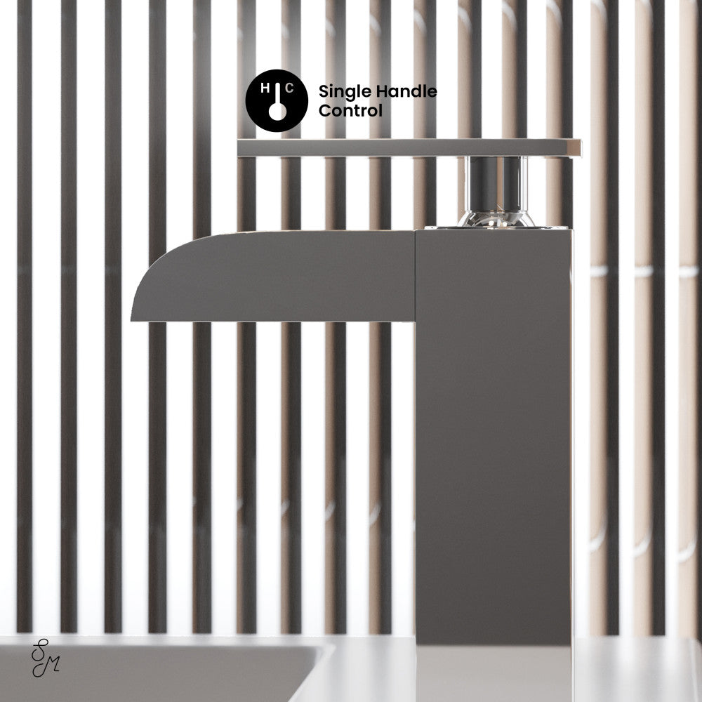 Swiss Madison Concorde Single Hole, Single-Handle, Waterfall Bathroom Faucet in Chrome