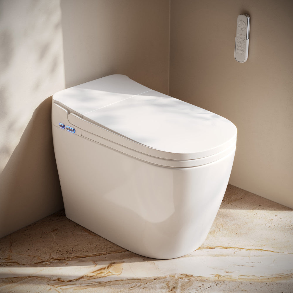 Swiss Madison Avancer One Piece Smart Toilet 1.28 GPF in Glossy White with Heated Bidet, Air Drying, Night Light, Foot Sensor