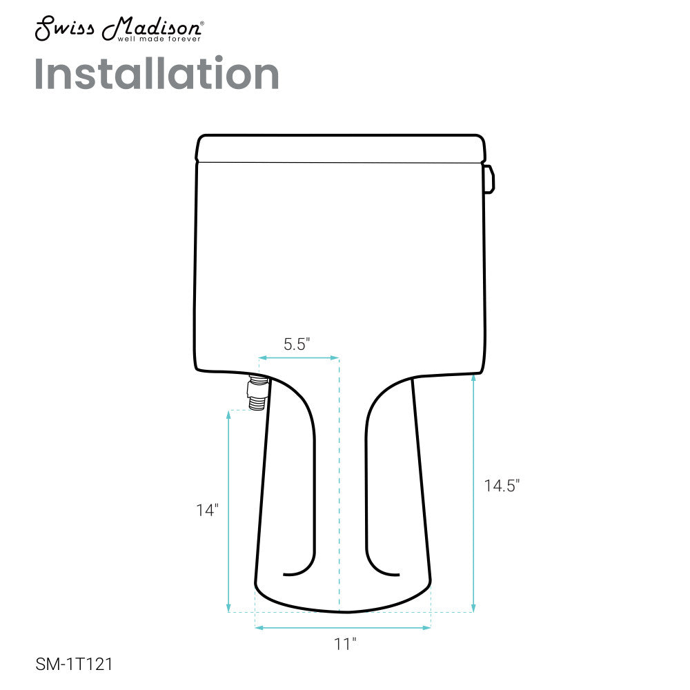 Swiss Madison Avallon One-Piece Toilet Side Flush 1.28 gpf