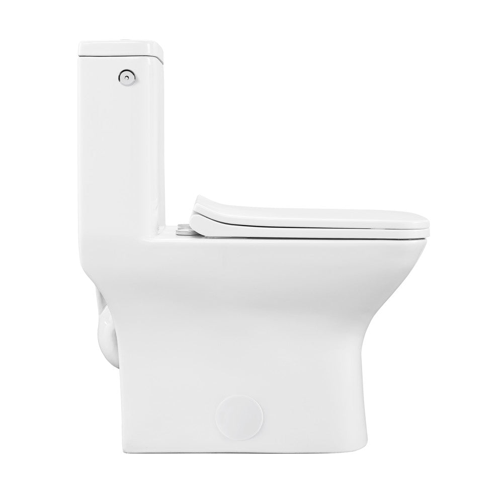 Swiss Madison Carre One-Piece Square Toilet Dual-Flush 1.1/1.6 gpf, Touchless
