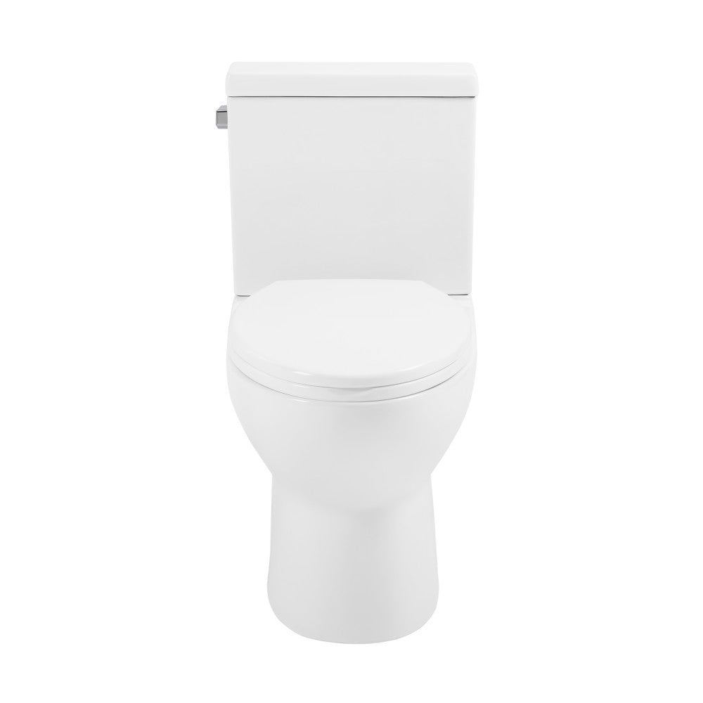 Swiss Madison Cache Two-Piece Elongated Toilet Left Side Flush Handle Toilet 1.28 gpf