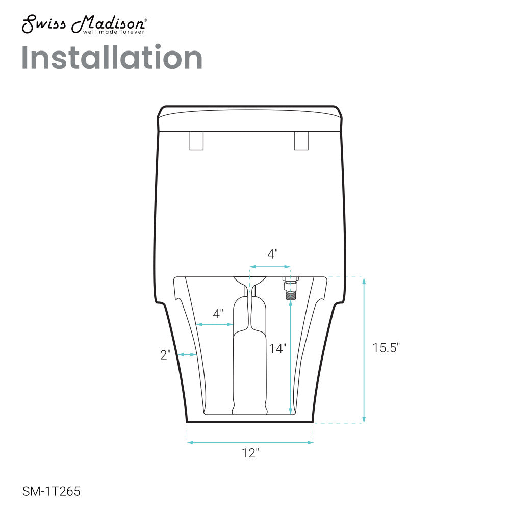 Swiss Madison Hugo One-Piece Elongated Toilet Dual-Flush 1.1/1.6 gpf, Touchless