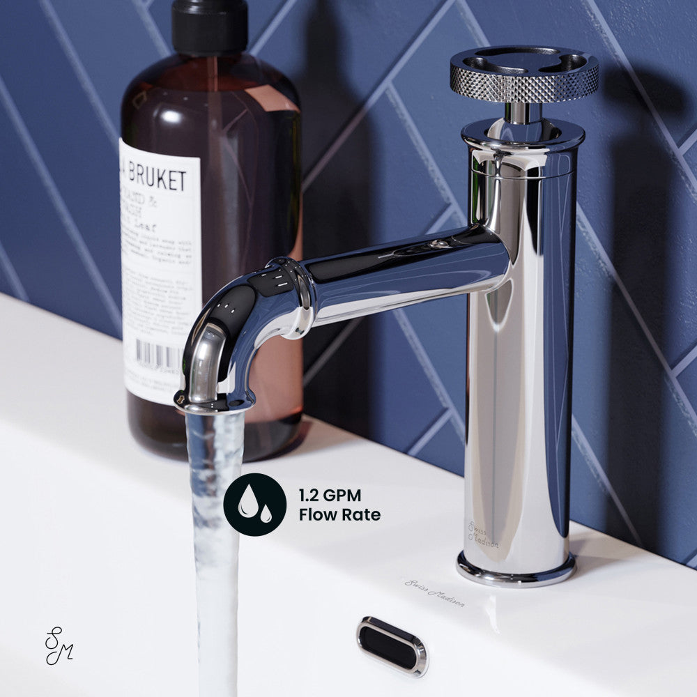 Swiss Madison Avallon Single Hole, Single-Handle Wheel, Bathroom Faucet in Chrome