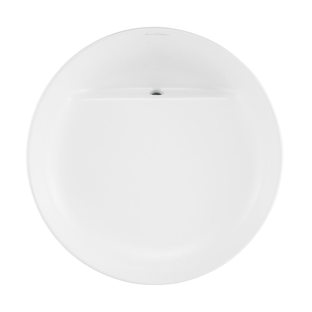 Swiss Madison Beau 16.5" Round Vessel Bathroom Sink in Matte White