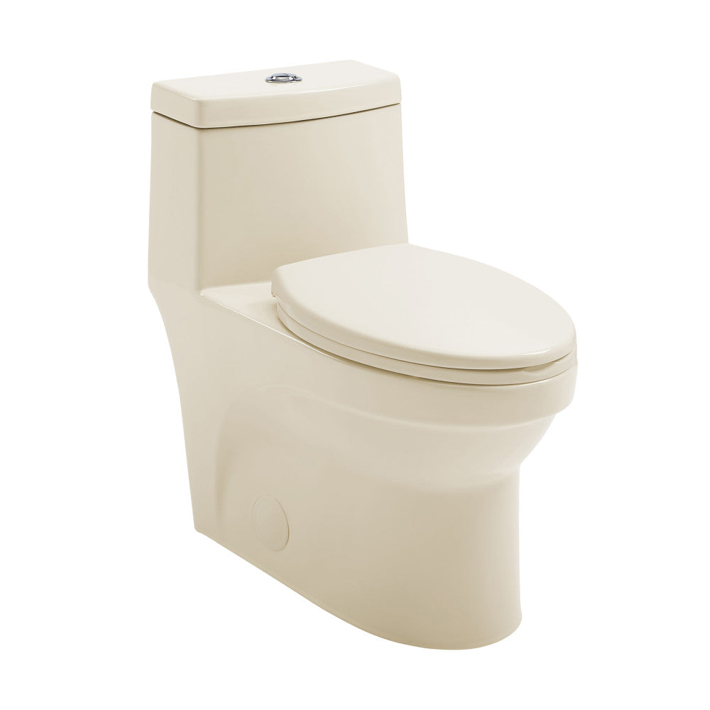 Swiss Madison Virage One Piece Elongated Dual Flush Toilet 1.1/1.6 gpf in Bisque