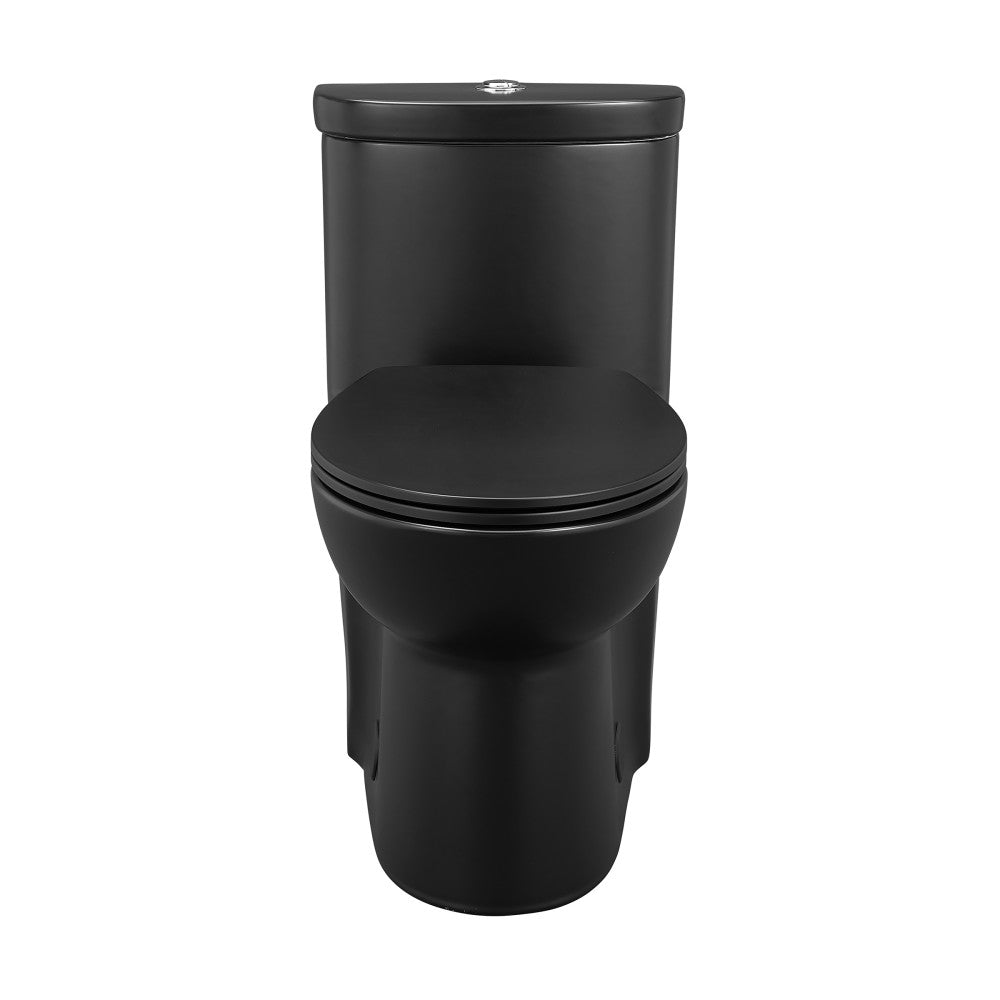 Swiss Madison Sublime One-Piece Elongated Toilet Dual-Flush in Matte Black 1.1/1.6 gpf