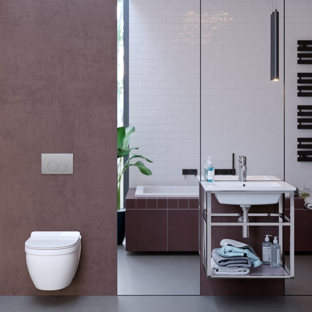 Swiss Madison Swiss Madison Well Made Forever SM-WK450-01C - Ivy Wall Hung Elongated Toilet Bundle, Glossy White