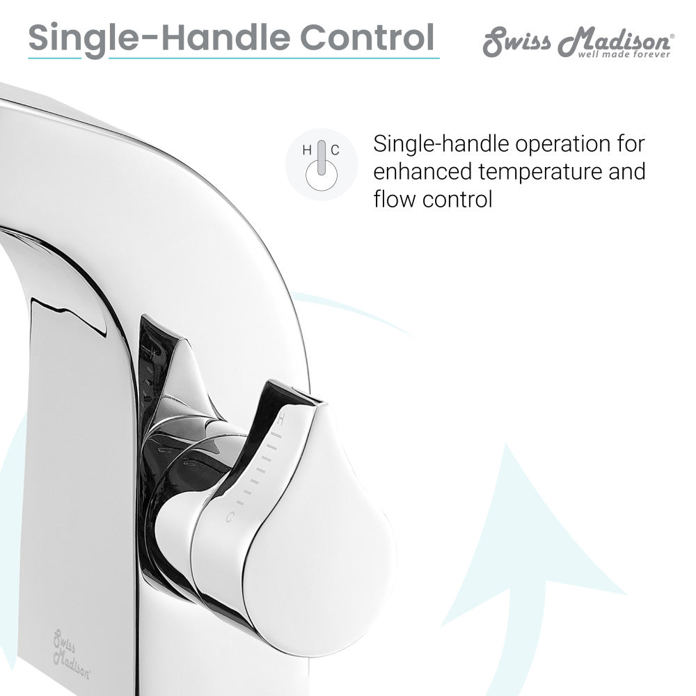 Swiss Madison Virage 7 Single Handle, Bathroom Faucet in Chrome
