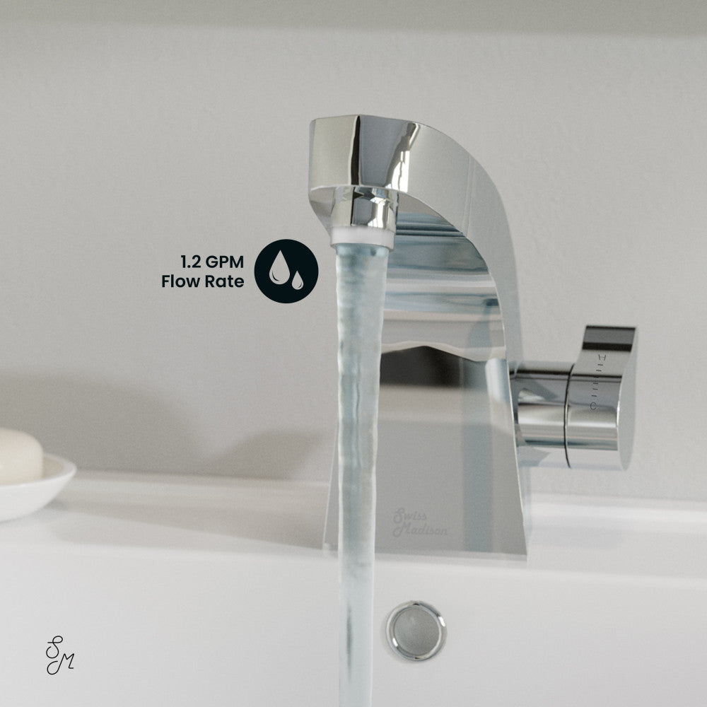 Swiss Madison Virage 7 Single Handle, Bathroom Faucet in Chrome