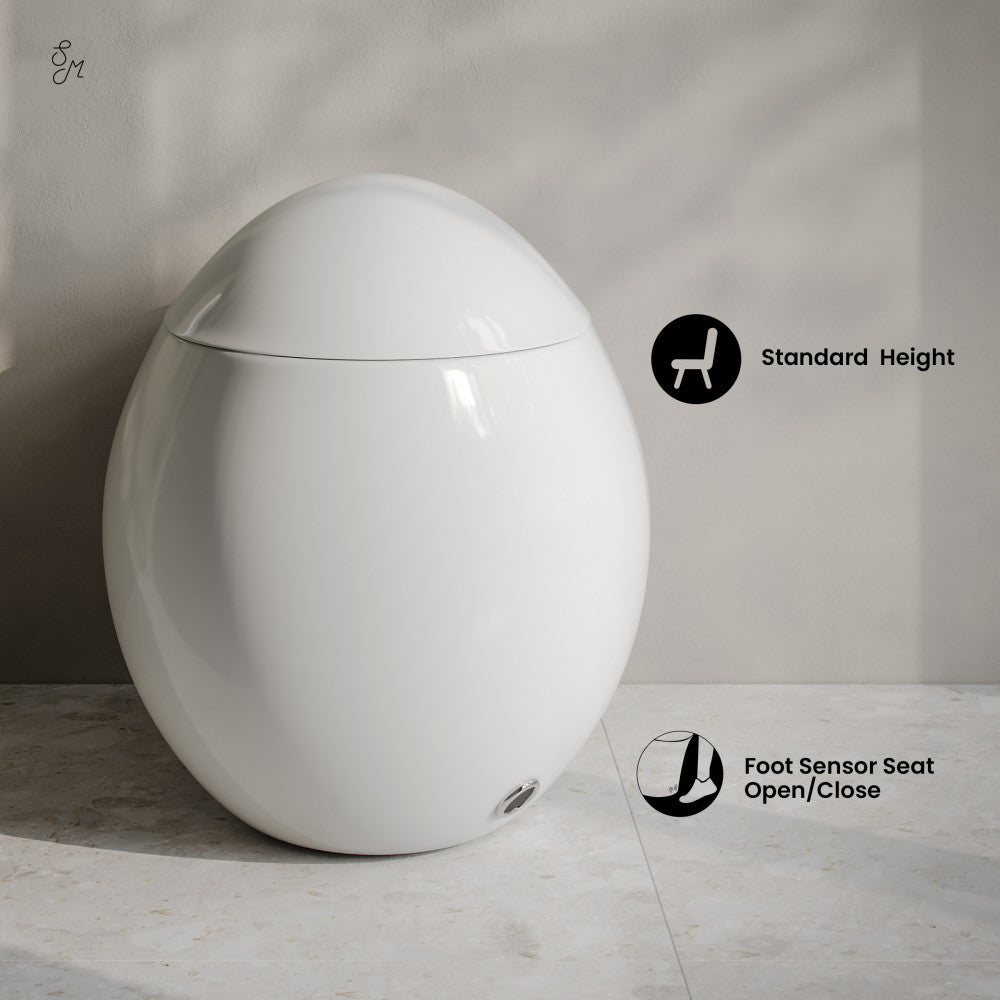 Swiss Madison Plaisir Smart One-Piece 1.28 GPF Single Flush Toilet in Glossy White