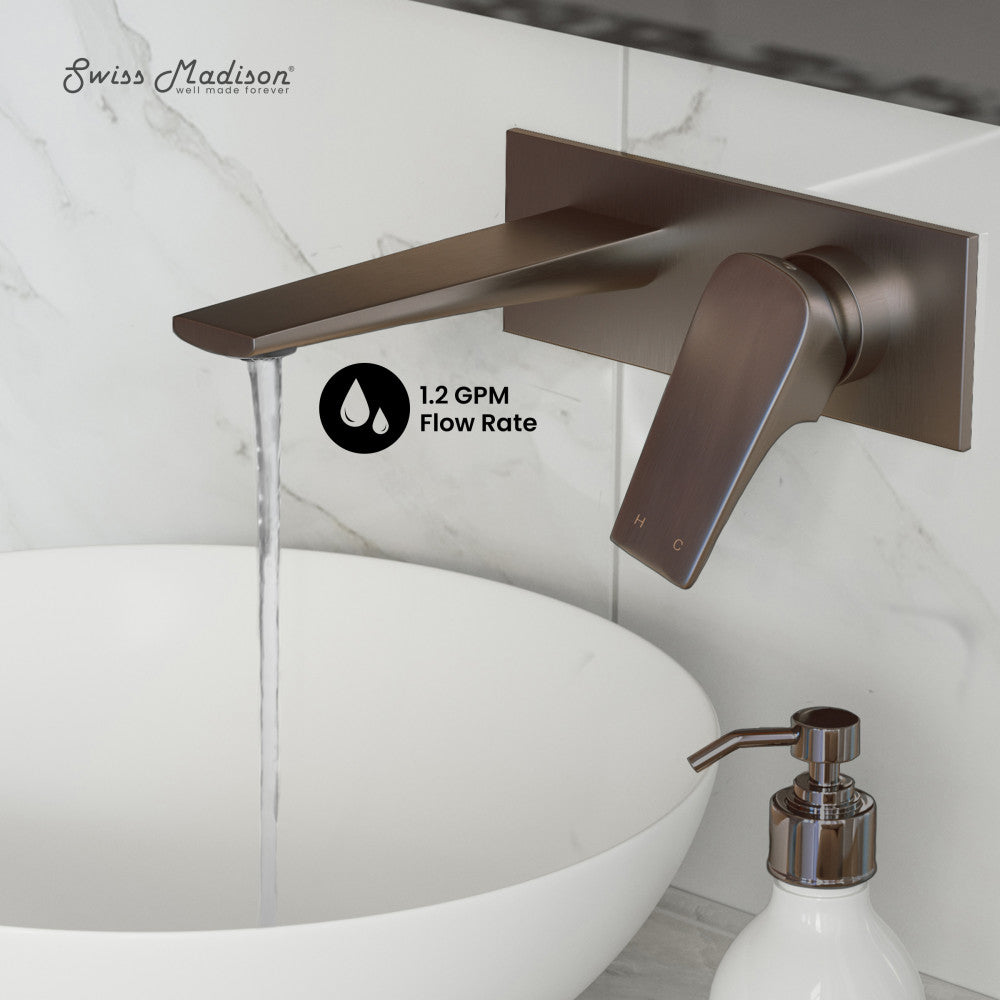 Swiss Madison Monaco Single-Handle, Wall-Mount, Bathroom Faucet in Oil Rubbed Bronze